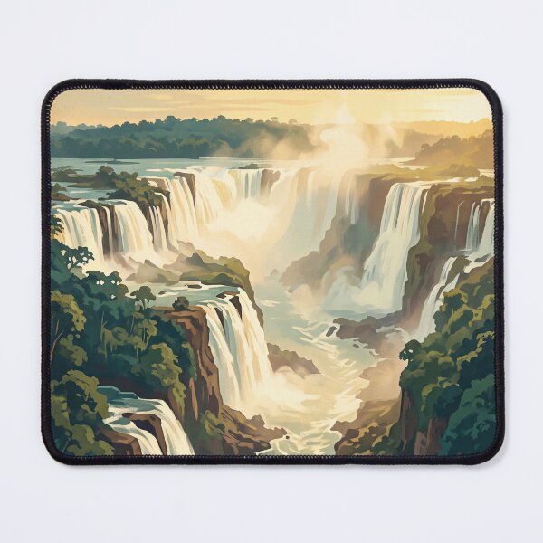 Item preview, Iguazu Falls Argentina Vintage Travel Art – Waterfalls & Rainforest designed and sold by Bomax121.