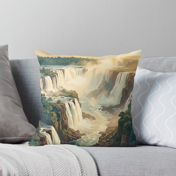 Item preview, Iguazu Falls Argentina Vintage Travel Art – Waterfalls & Rainforest designed and sold by Bomax121.