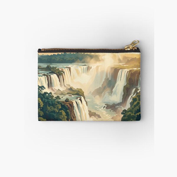 Item preview, Iguazu Falls Argentina Vintage Travel Art – Waterfalls & Rainforest designed and sold by Bomax121.