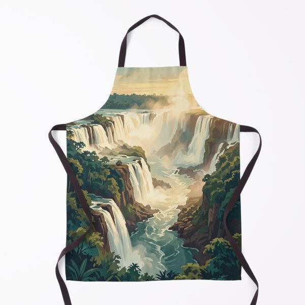 Item preview, Iguazu Falls Argentina Vintage Travel Art – Waterfalls & Rainforest designed and sold by Bomax121.
