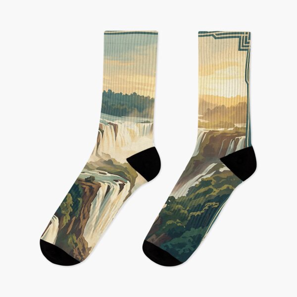 Item preview, Iguazu Falls Argentina Vintage Travel Art – Waterfalls & Rainforest designed and sold by Bomax121.
