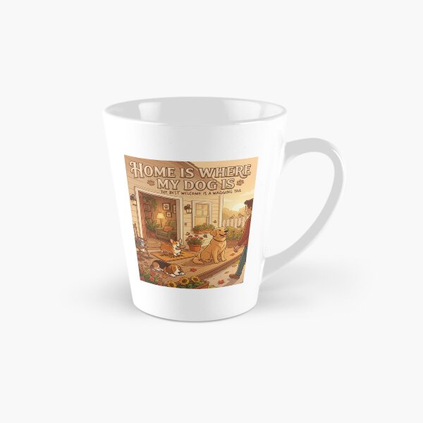 Item preview, Home Is Where My Dog Is | Heartwarming Dog Lover Design | Cozy Pet Family Illustration | Premium Lifestyle Graphic designed and sold by SAJ Design Studio.