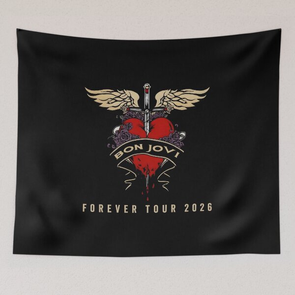 Item preview, Bon Jovi Forever Tour 2026 Vintage Rock Concert Graphic T-Shirt designed and sold by defvulan.
