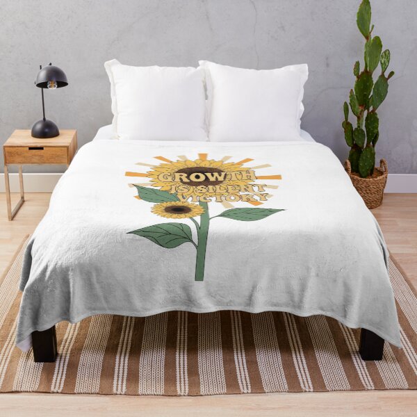 Item preview, Retro Sunflower - Growth Is Silent Victory designed and sold by Dzblack.