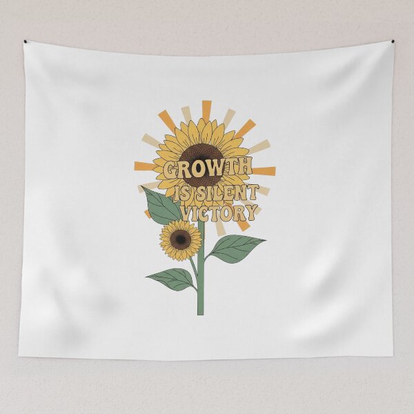Item preview, Retro Sunflower - Growth Is Silent Victory designed and sold by Dzblack.