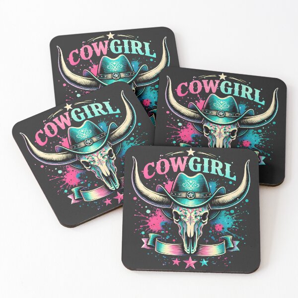 Item preview, Retro Western Cowgirl Longhorn Skull designed and sold by legendaryskins.