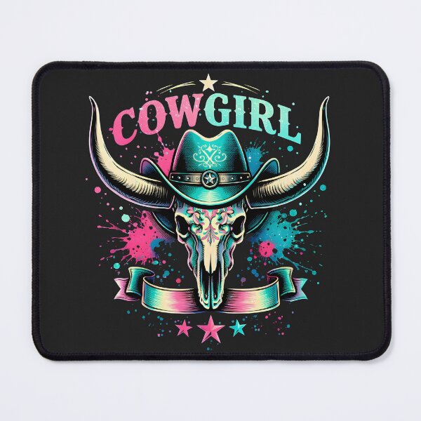 Item preview, Retro Western Cowgirl Longhorn Skull designed and sold by legendaryskins.