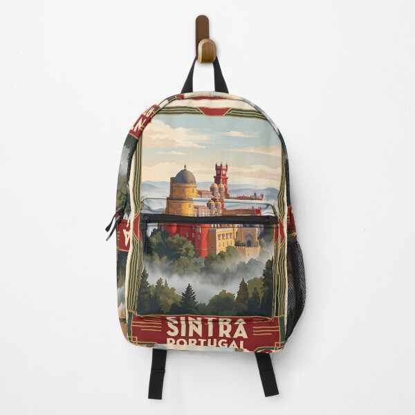 Item preview, Sintra Portugal Vintage Travel Art – Pena Palace & Misty Mountain Landscape designed and sold by Bomax121.