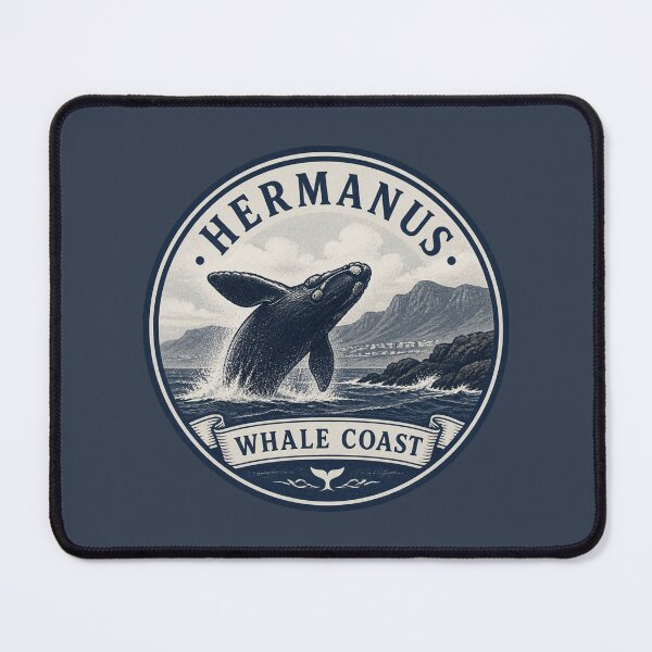 Item preview, Hermanus Whale Coast Travel Badge – Breaching Whale designed and sold by The Digital Compass.