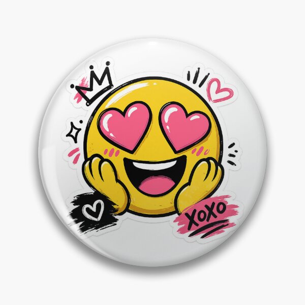 Item preview, Heart Eyes Smiley XOXO Sticker designed and sold by AuudiVasustudio.