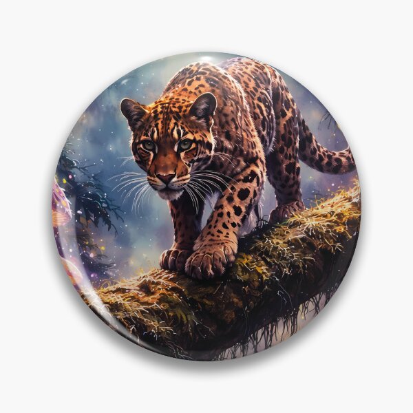 Item preview, Jaguar Amongst Glowing Mushrooms designed and sold by cuprum.