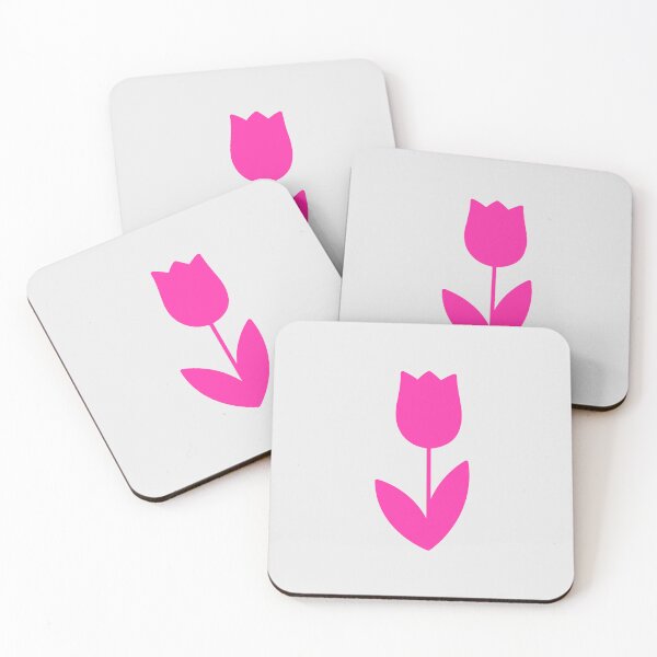 Item preview, Minimal Neon Pink Tulip Modern Botanical Graphic Design designed and sold by GemsAnatomy.