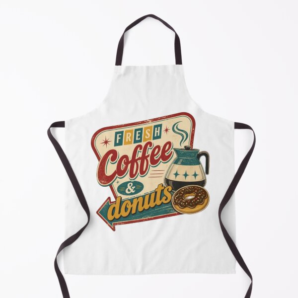 Item preview, Vintage Fresh Coffee and Donuts Retro Diner Sign designed and sold by ByKayaPrints.