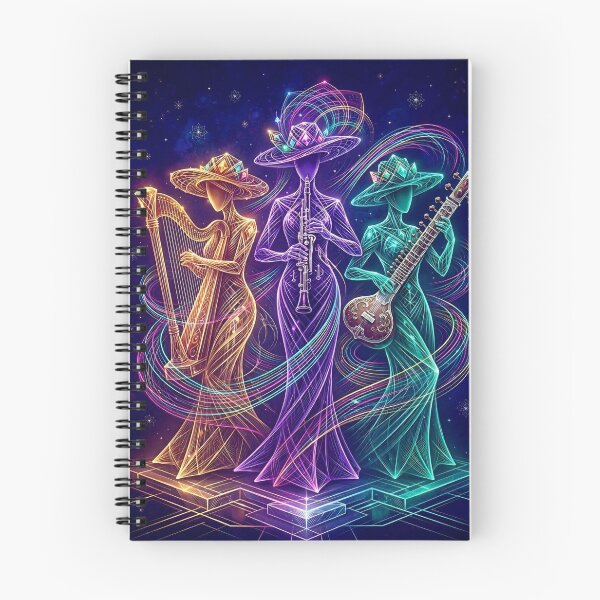 Item preview, Neon Celestial Musicians Trio designed and sold by CanvasRebel.