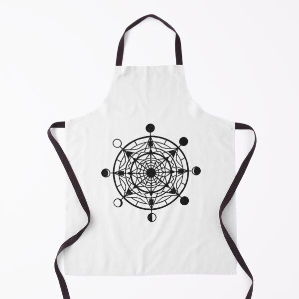 Item preview, Sacred Geometry Moon Phases Mystic Mandala Line Art designed and sold by ByKayaPrints.