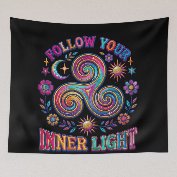 Item preview, Spiritual Inner Light triskelion symbol  designed and sold by TeeARTHY.