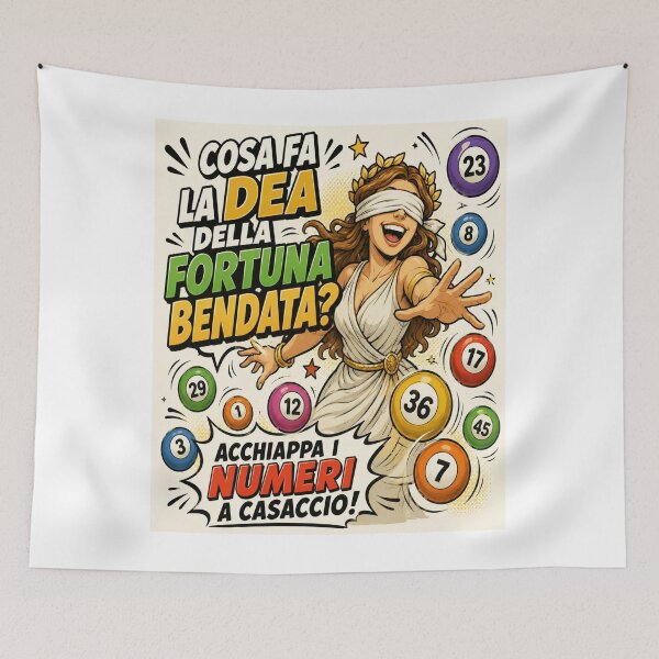 Item preview, Funny Lady Luck – Blindfolded Fortune Cartoon Joke designed and sold by RipantinaFantasy .