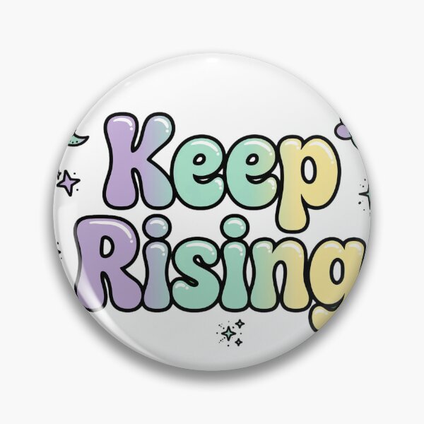 Item preview, Keep Rising Pastel Lavender Mint Yellow Moon Cloud Retro Quote designed and sold by AuraVibesArts .