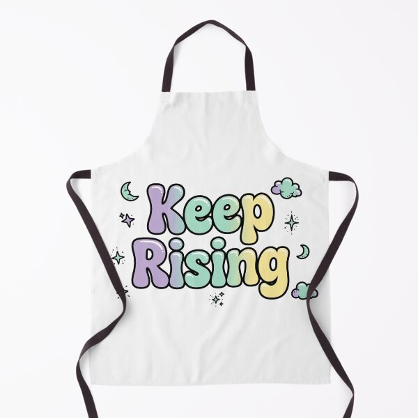 Item preview, Keep Rising Pastel Lavender Mint Yellow Moon Cloud Retro Quote designed and sold by AuraVibesArts .
