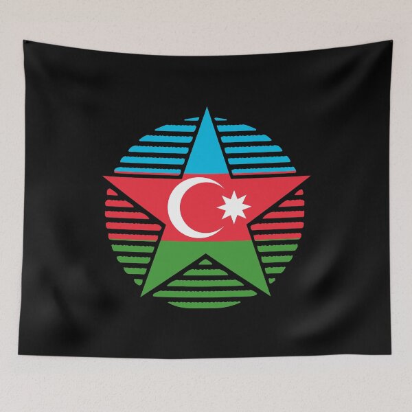 Item preview, Retro Azerbaijan Flag Star AZ designed and sold by shitpostee.
