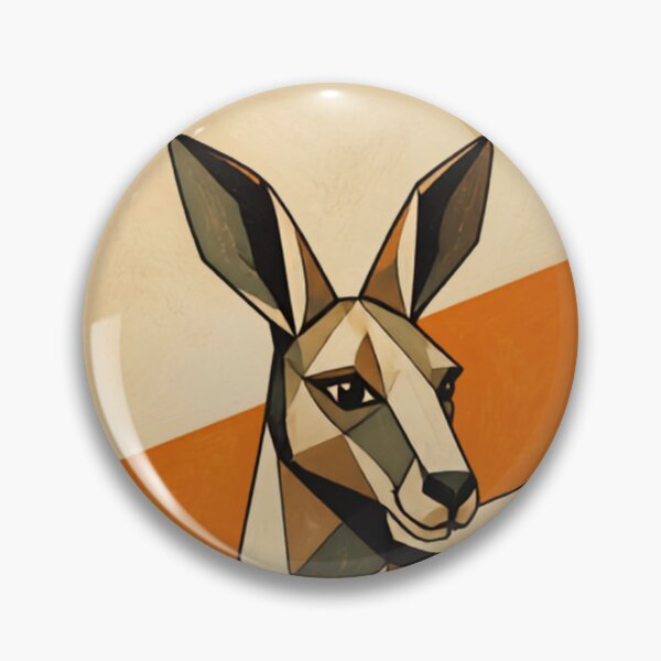 Item preview, Cubist Kangaroo Abstract Geometric Animal designed and sold by inkaylindesign.