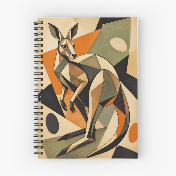 Item preview, Cubist Kangaroo Abstract Geometric Animal designed and sold by inkaylindesign.
