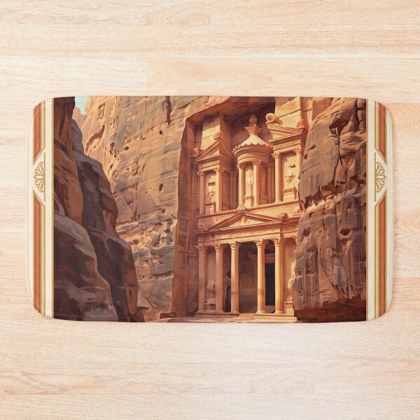 Item preview, Petra Jordan Vintage Travel Art – Treasury, Siq & Rose-Red City designed and sold by Bomax121.