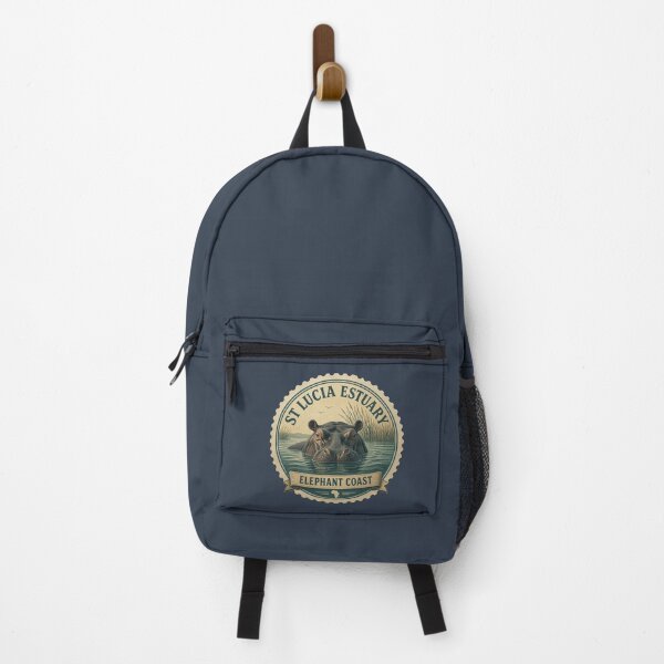 Item preview, St Lucia Estuary Travel Badge – Elephant Coast Hippo designed and sold by The Digital Compass.