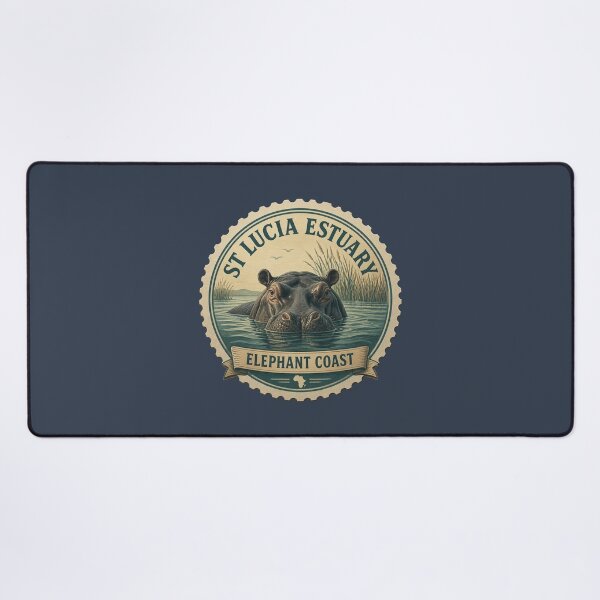 Item preview, St Lucia Estuary Travel Badge – Elephant Coast Hippo designed and sold by The Digital Compass.