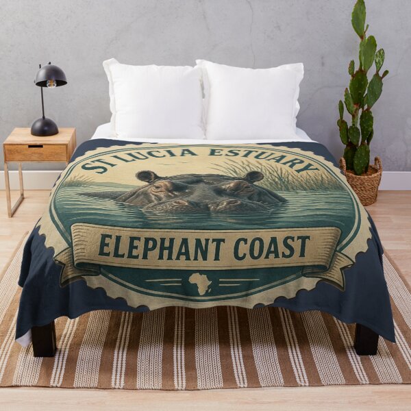 Item preview, St Lucia Estuary Travel Badge – Elephant Coast Hippo designed and sold by The Digital Compass.