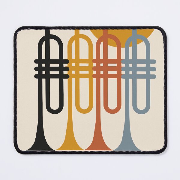 Item preview, Colorful Trumpet Quartet Wall Art | Minimalist Brass Instrument Print | Modern Jazz Music Illustration | Abstract Music Decor | Contemporary Music Poster designed and sold by Studio pod Burom.