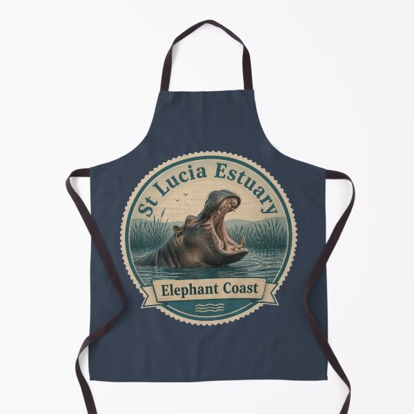 Item preview, St Lucia Estuary Travel Badge – Hippo designed and sold by The Digital Compass.
