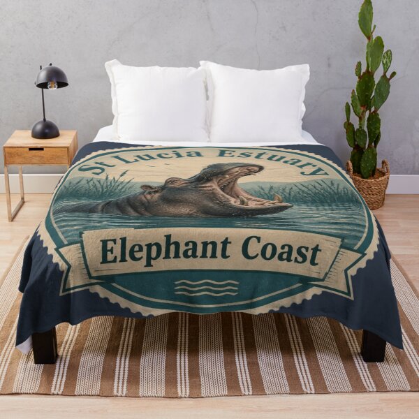 Item preview, St Lucia Estuary Travel Badge – Hippo designed and sold by The Digital Compass.