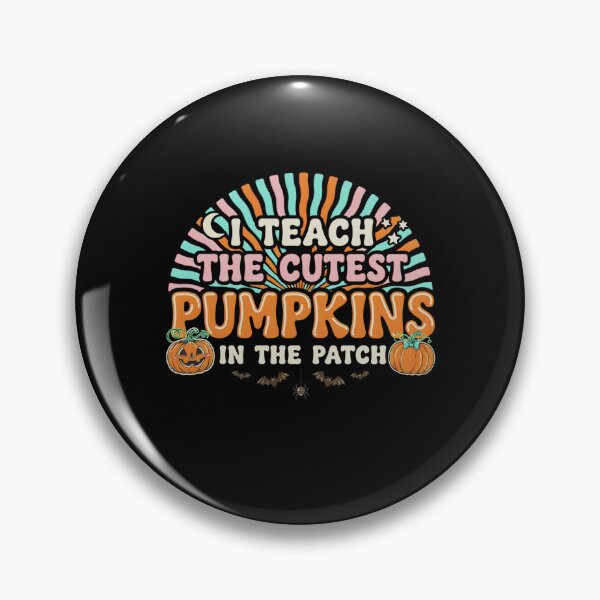 Item preview, I Teach The Cutest Pumpkins In The Patch Retro Rainbow Halloween Teacher  designed and sold by MizoX7.