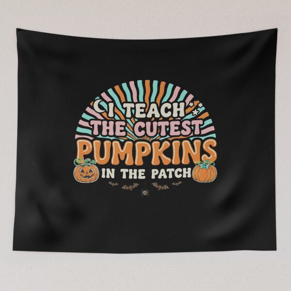 Item preview, I Teach The Cutest Pumpkins In The Patch Retro Rainbow Halloween Teacher  designed and sold by MizoX7.