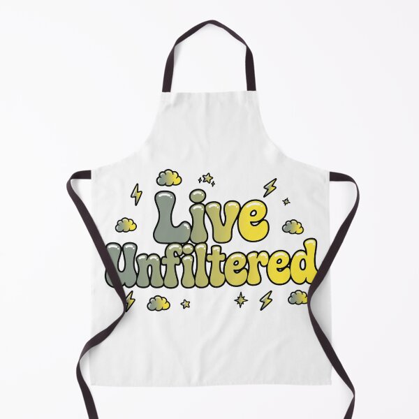 Item preview, Live Unfiltered Olive Green Yellow Lightning Cloud Retro Typography Quote designed and sold by AuraVibesArts .