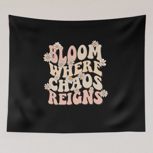 Item preview, Retro Daisy Groovy - Bloom Where Chaos Reigns designed and sold by Dzblack.