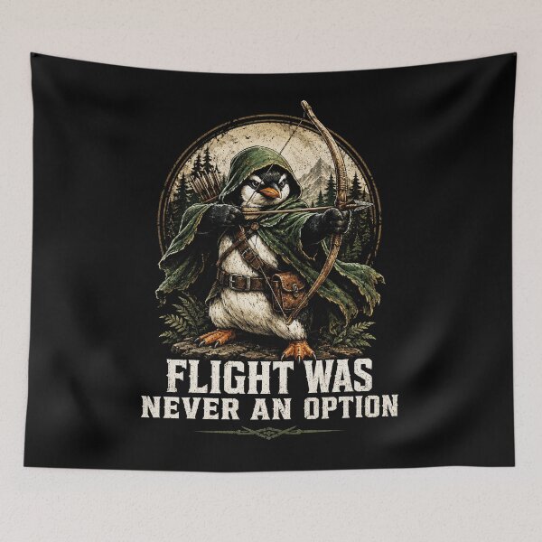 Item preview, Flight was Never an Option Archer Penguin Graphic Funny designed and sold by will freed18.