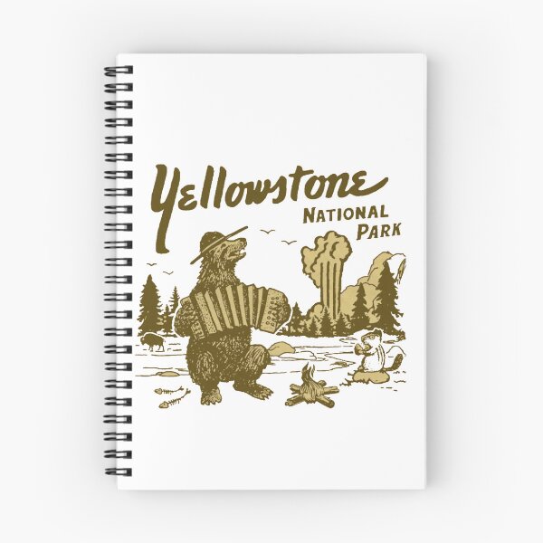Item preview, Yellowstone National Park Bear Playing Accordion Vintage Camping Nature T-Shirt designed and sold by Gbriel3.