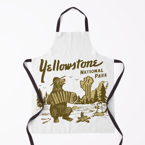 Item preview, Yellowstone National Park Bear Playing Accordion Vintage Camping Nature T-Shirt designed and sold by Gbriel3.