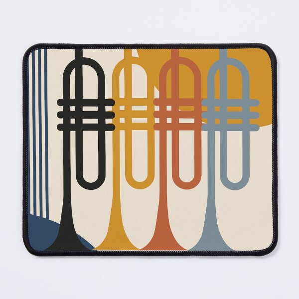 Item preview, Trumpet Quartet Wall Art | Minimalist Brass Instrument Print | Mid-Century Modern Jazz Decor | Abstract Music Illustration designed and sold by Studio pod Burom.