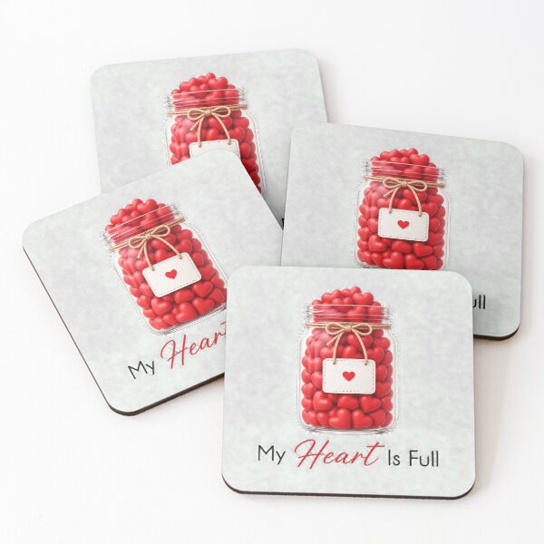 Item preview, My Heart Is Full Minimalist Jar of Hearts Sticker designed and sold by Aliplus+.
