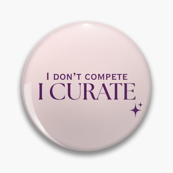 Item preview, I Don't Compete I Curate | Deep Plum Purple Sparkle Typography designed and sold by Sparkle First Co..