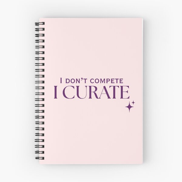 Item preview, I Don't Compete I Curate | Deep Plum Purple Sparkle Typography designed and sold by Sparkle First Co..