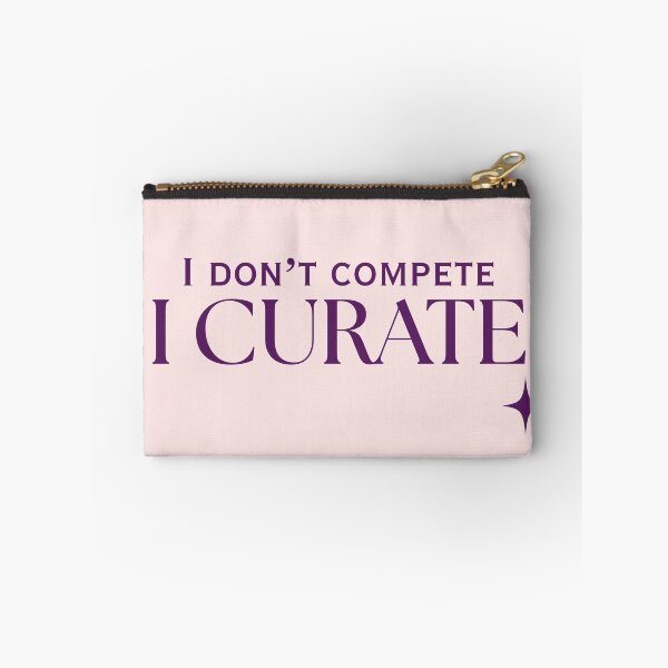 Item preview, I Don't Compete I Curate | Deep Plum Purple Sparkle Typography designed and sold by Sparkle First Co..