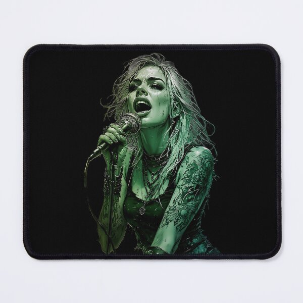 Item preview, Gritty Rock Singer Female Vocalist Grunge Art designed and sold by UrbanPrts.