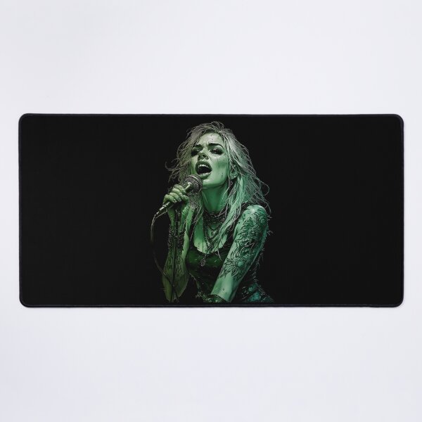 Item preview, Gritty Rock Singer Female Vocalist Grunge Art designed and sold by UrbanPrts.