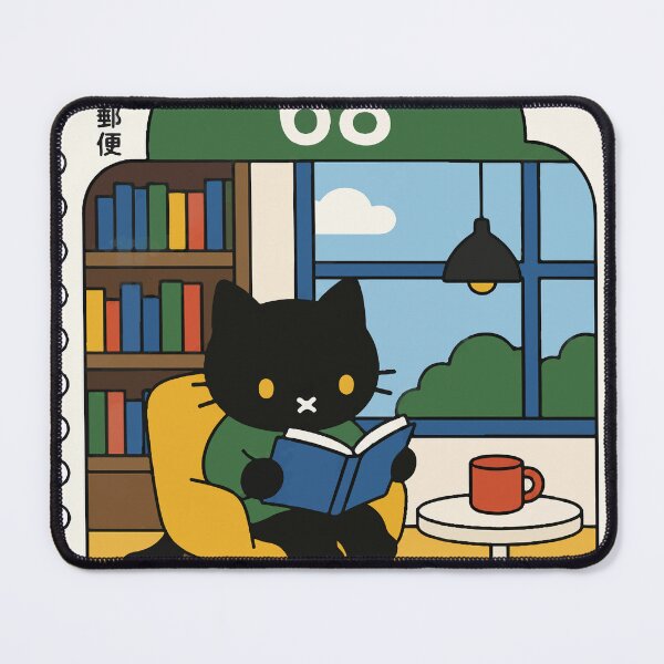 Item preview, Catland Reading Cat Postage Stamp designed and sold by KingOfRockk.