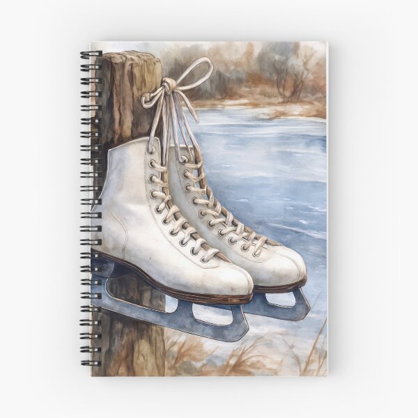 Item preview, Ice Skates Hanging on a Wooden Fence Post designed and sold by Maria Dryfhout.
