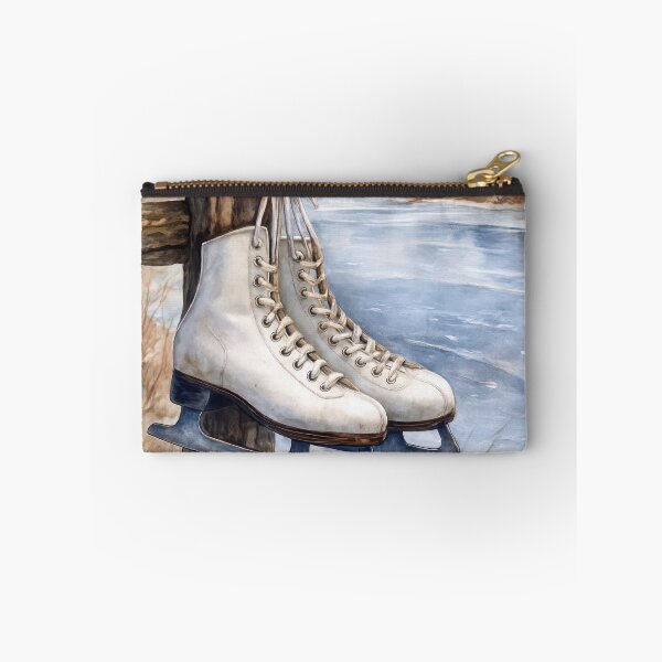 Item preview, Ice Skates Hanging on a Wooden Fence Post designed and sold by Maria Dryfhout.